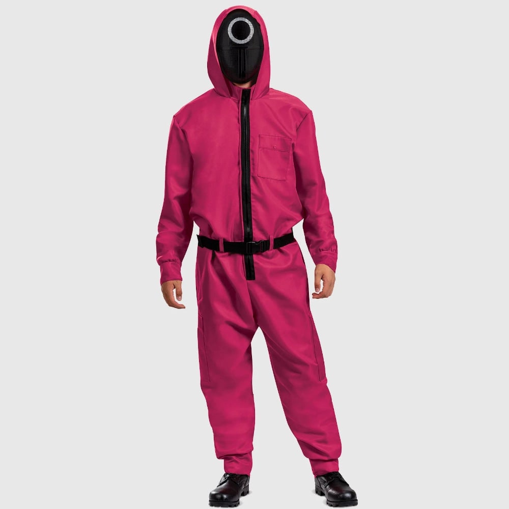 Jumpsuit Costume Full-Body Includes Mask & Belt