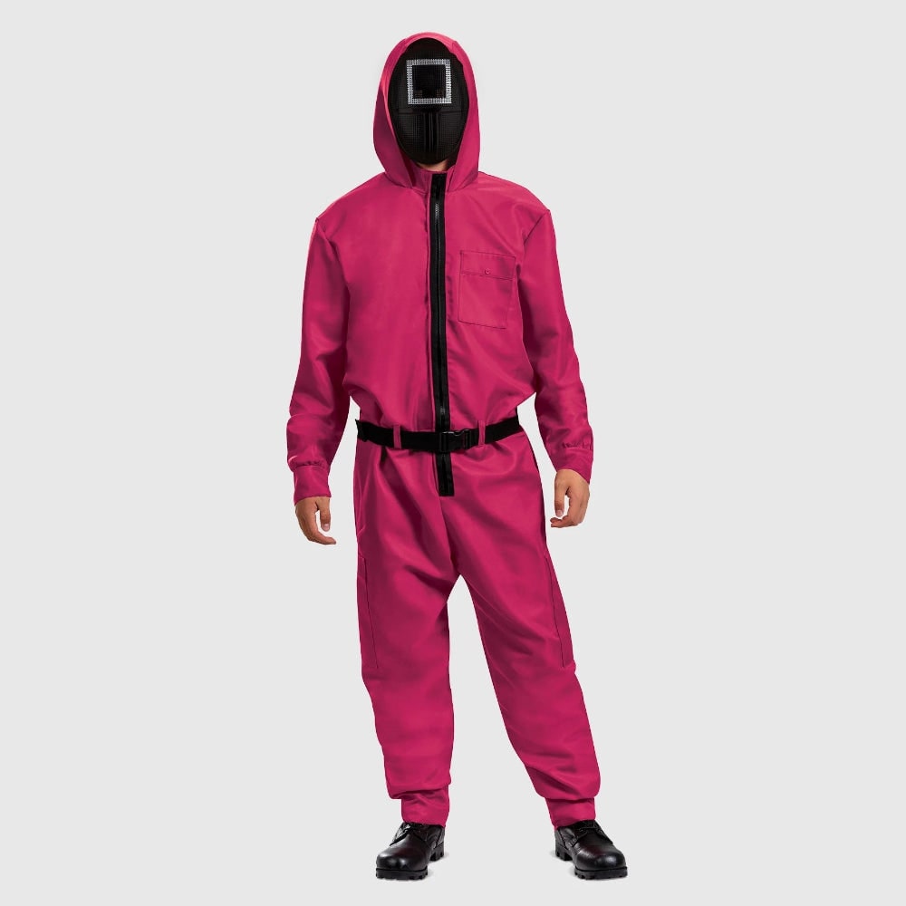 Jumpsuit Costume Full-Body Includes Mask & Belt