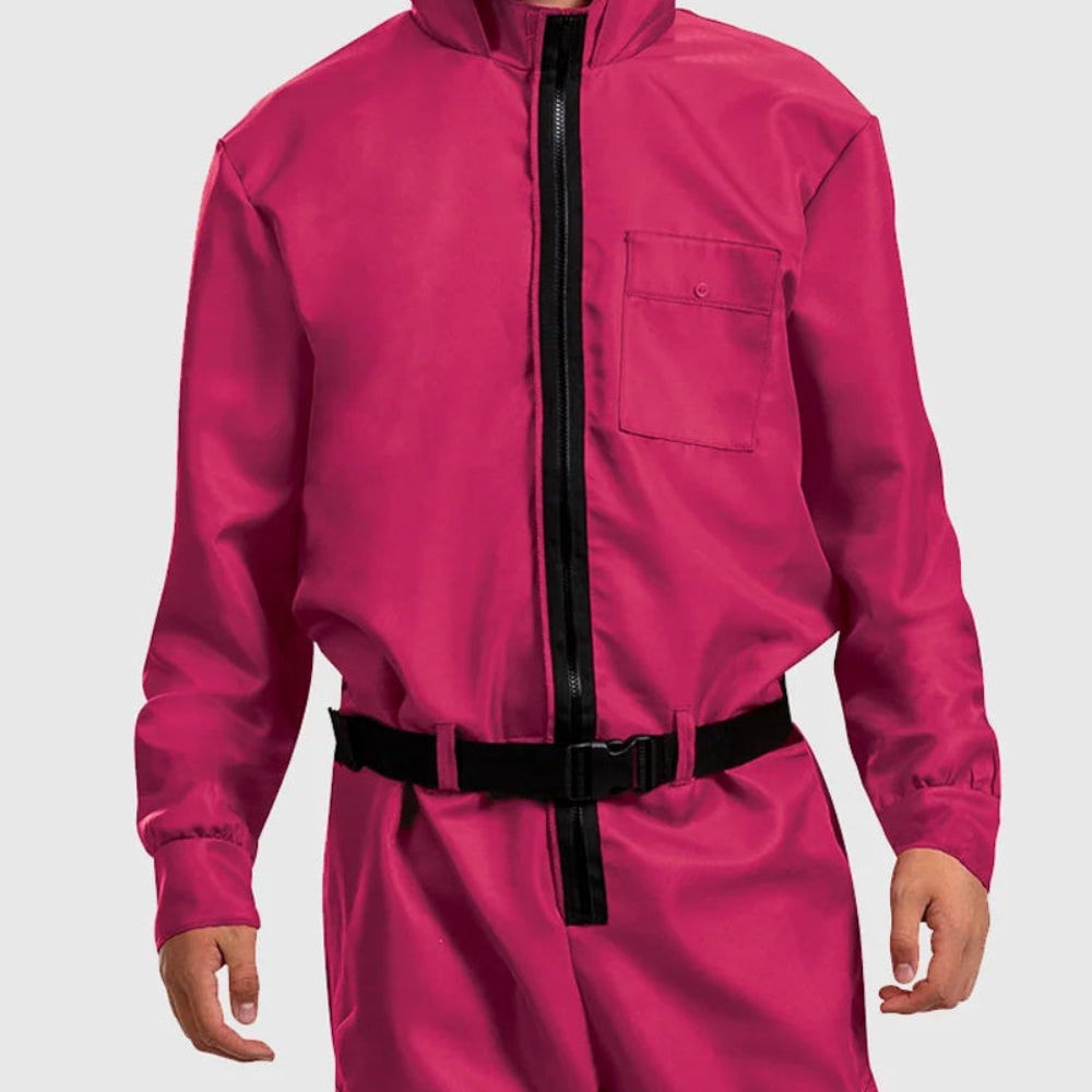 Jumpsuit Costume Full-Body Includes Mask & Belt