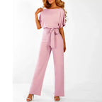 Jumpsuit Fitted Cotton Blend Machine Washable