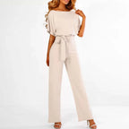 Jumpsuit Fitted Cotton Blend Machine Washable