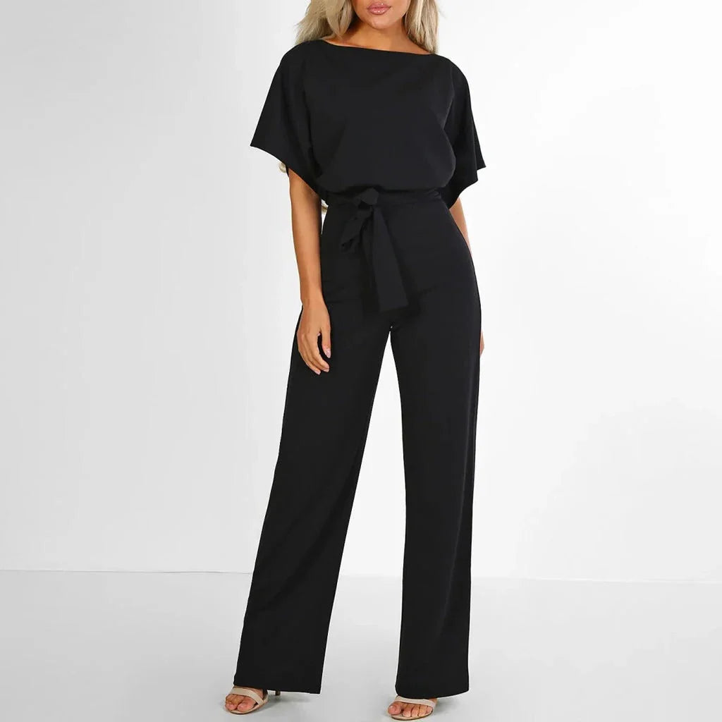 Jumpsuit Fitted Silhouette Cotton-Poly Blend Machine Washable