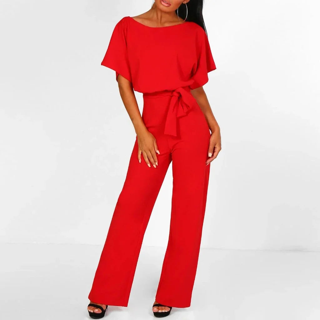Jumpsuit Fitted Silhouette Cotton-Poly Blend Machine Washable
