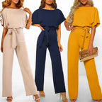 Jumpsuit Fitted Silhouette Cotton-Poly Blend Machine Washable