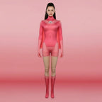 Jumpsuit Fitted Spandex Integrated Cape & Built-In Gloves