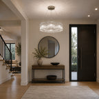 K9 Crystal & Stainless Steel LED Chandelier (Adjustable Height)