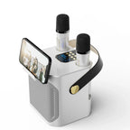 Karaoke Speaker Dual Mic Inputs Bluetooth 8-Hour Battery