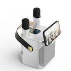 Karaoke Speaker Dual Mic Inputs Bluetooth 8-Hour Battery