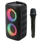 Karaoke Speaker Dual Wireless Mics Bluetooth 8 Hour Battery