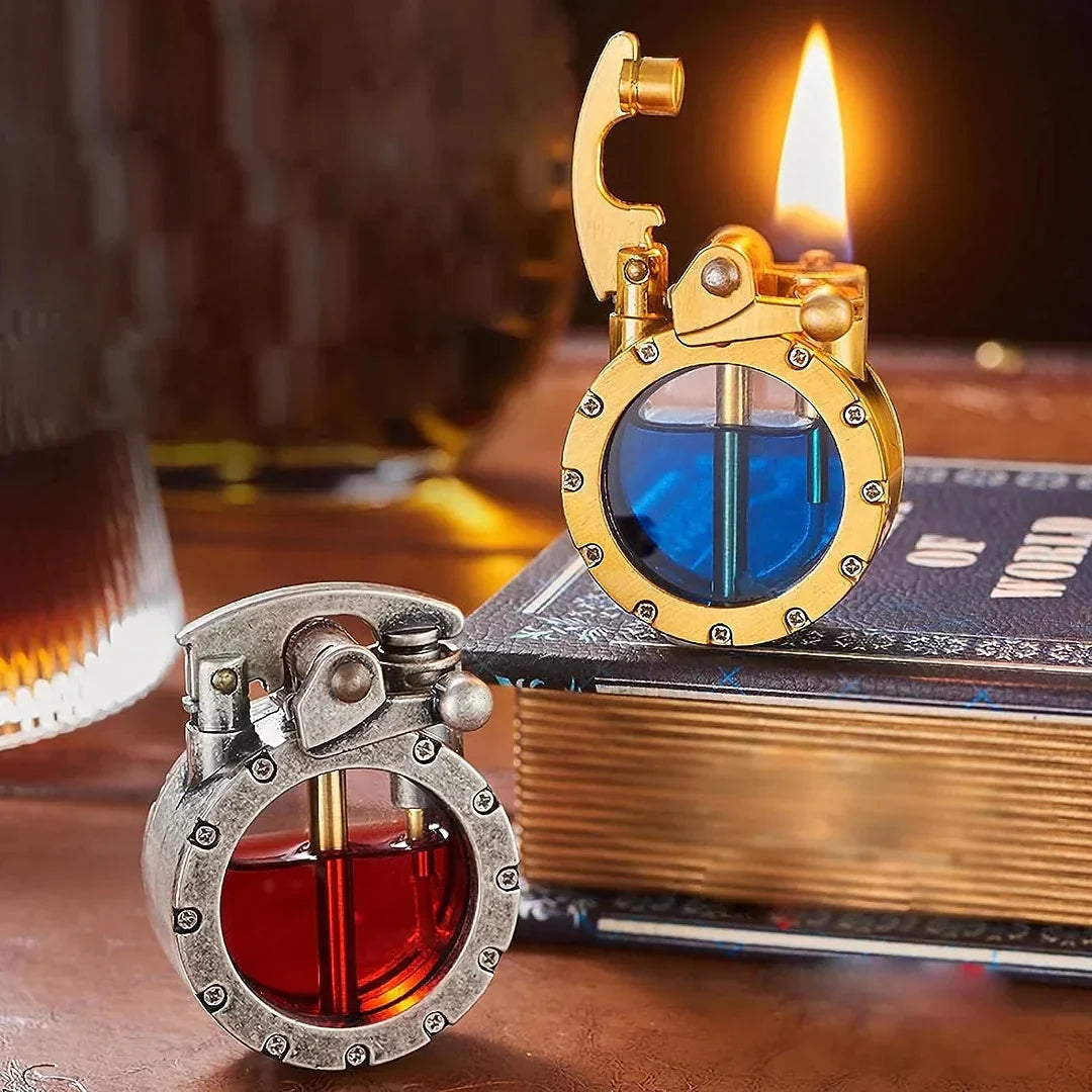 Kerosene Lighter Refillable Transparent Window Mechanical Ignition