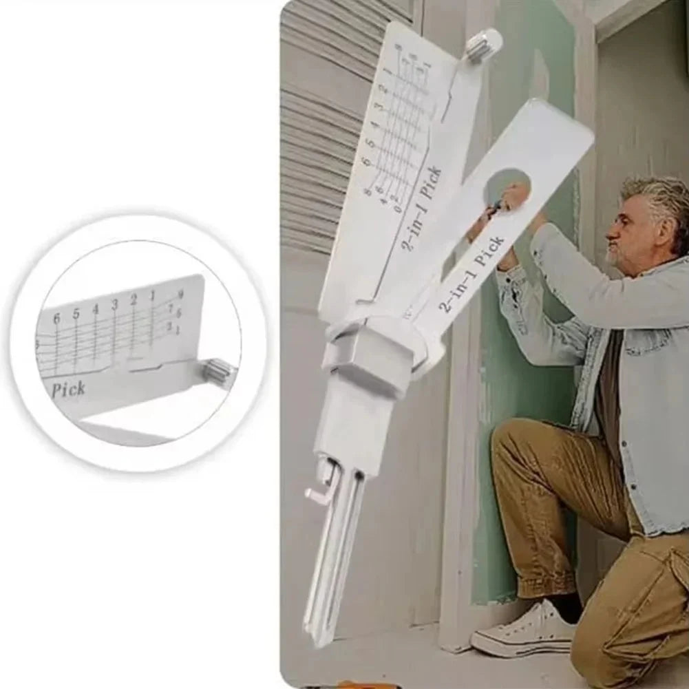 Key Decoder & Lock Pick Tool 2-in-1 Durable Precision