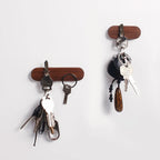 Key Holder Magnetic Wall Mount Natural Wood
