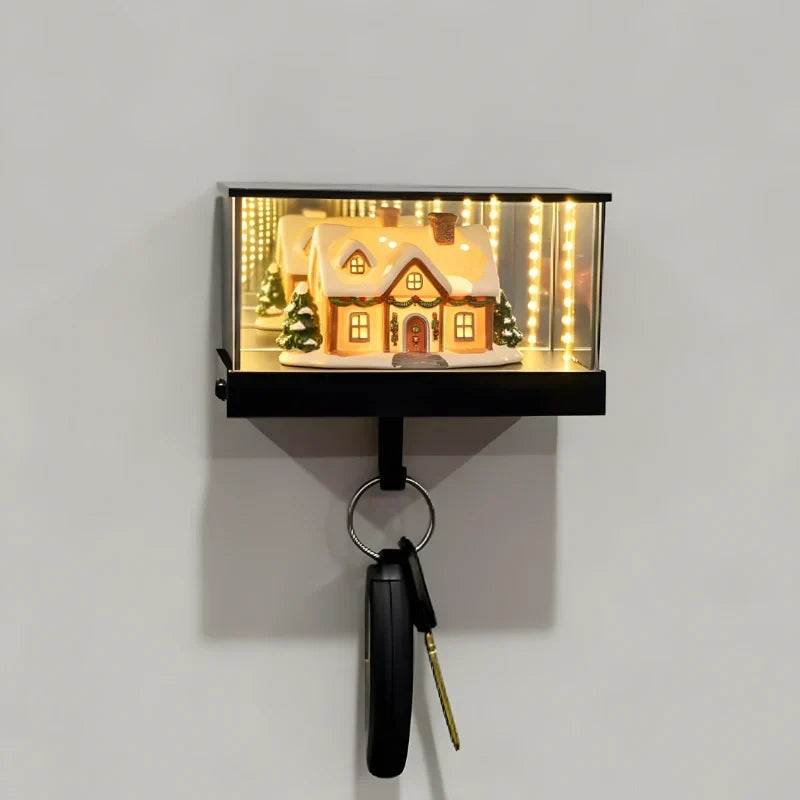 Key Holder Motion-Activated Lighting Infinity Mirror Rechargeable 20-Hour Battery