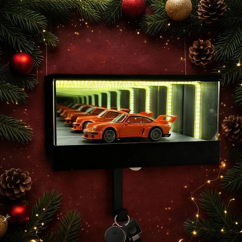 Key Holder Motion-Activated Lighting Infinity Mirror Rechargeable 20-Hour Battery
