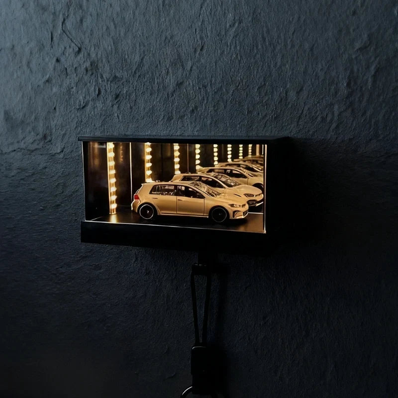 Key Holder Motion-Activated Lighting Infinity Mirror Rechargeable 20-Hour Battery