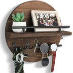 Key Holder Wall-Mounted Round Shelf Eco-Friendly