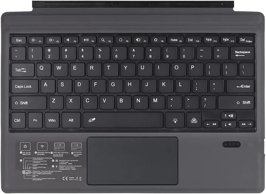 Keyboard Bluetooth Backlit Integrated Touchpad