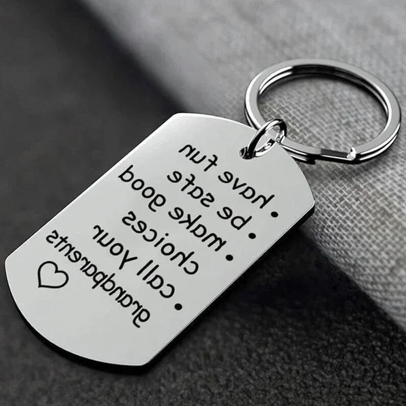 Keychain Engraved Stainless Steel Gift