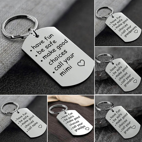 Keychain Engraved Stainless Steel Gift