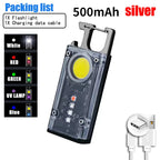 Keychain Flashlight Bright LED Rechargeable Waterproof