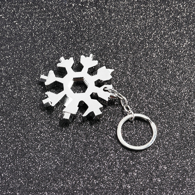 Keychain Multitool 18-in-1 Snowflake Wrenches & Screwdrivers
