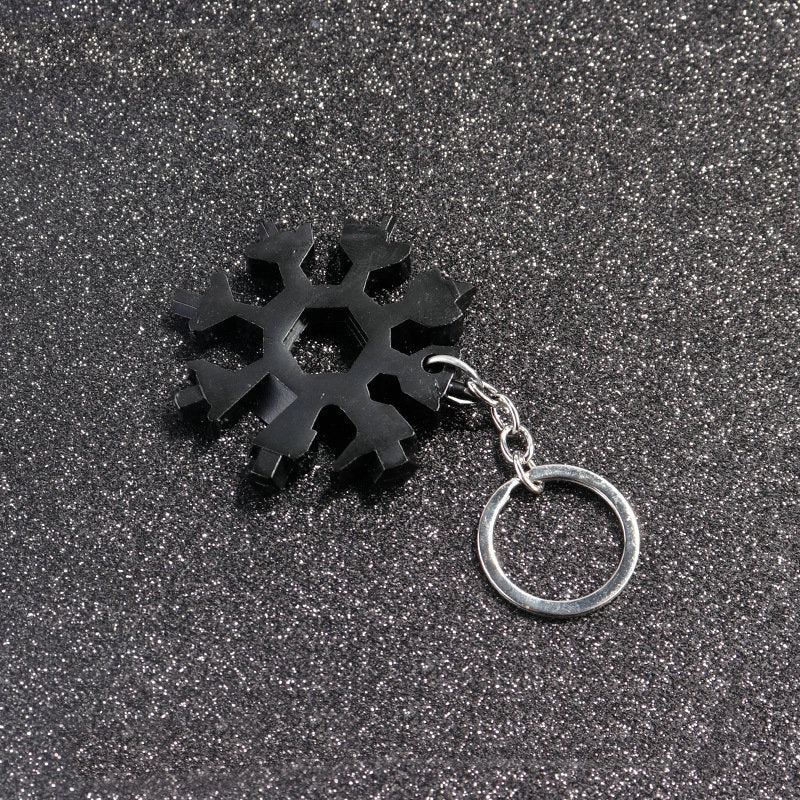 Keychain Multitool 18-in-1 Snowflake Wrenches & Screwdrivers