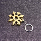 Keychain Multitool 18-in-1 Snowflake Wrenches & Screwdrivers
