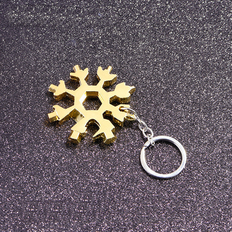 Keychain Multitool 18-in-1 Snowflake Wrenches & Screwdrivers