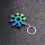 Keychain Multitool 18-in-1 Snowflake Wrenches & Screwdrivers