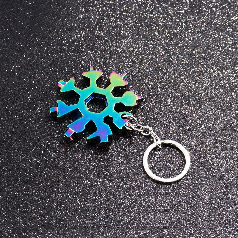 Keychain Multitool 18-in-1 Snowflake Wrenches & Screwdrivers