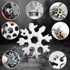 Keychain Multitool 18-in-1 Snowflake Wrenches & Screwdrivers