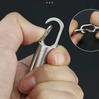 Keychain Pill Box Stainless Steel Airtight Seal