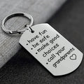 Keychain Stainless Steel Engraved Compact