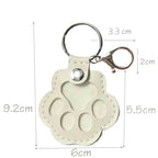Keychain Vegetable-Tanned Leather Custom Engraving Stainless Steel Ring
