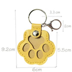 Keychain Vegetable-Tanned Leather Custom Engraving Stainless Steel Ring