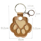 Keychain Vegetable-Tanned Leather Custom Engraving Stainless Steel Ring