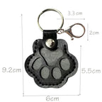 Keychain Vegetable-Tanned Leather Custom Engraving Stainless Steel Ring