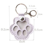 Keychain Vegetable-Tanned Leather Custom Engraving Stainless Steel Ring