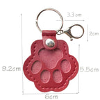 Keychain Vegetable-Tanned Leather Custom Engraving Stainless Steel Ring