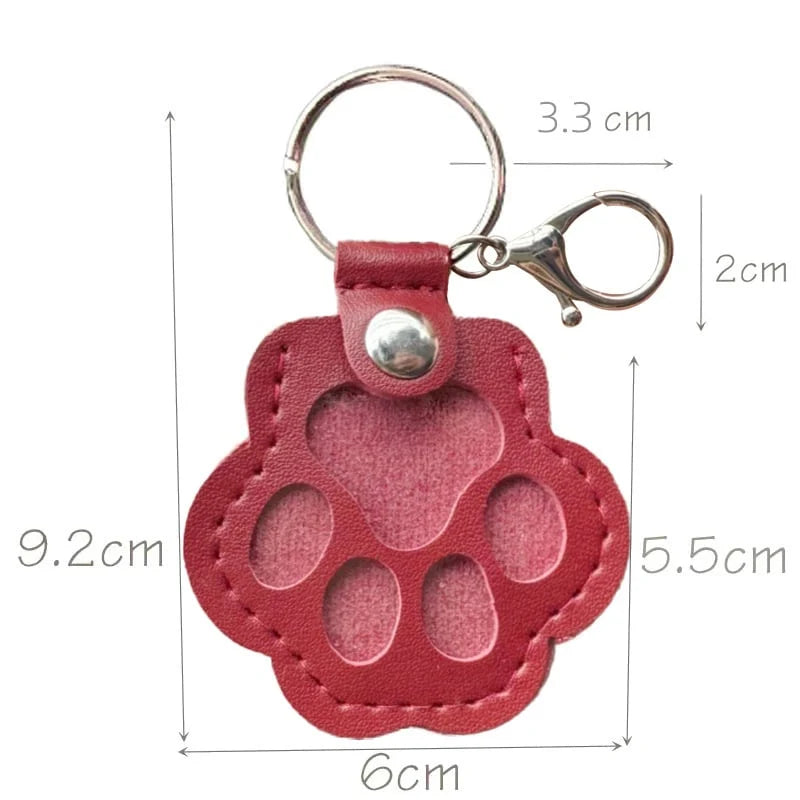 Keychain Vegetable-Tanned Leather Custom Engraving Stainless Steel Ring