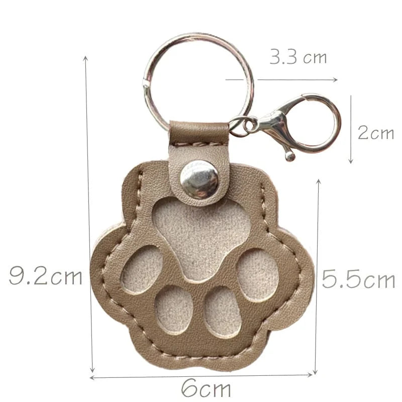 Keychain Vegetable-Tanned Leather Custom Engraving Stainless Steel Ring