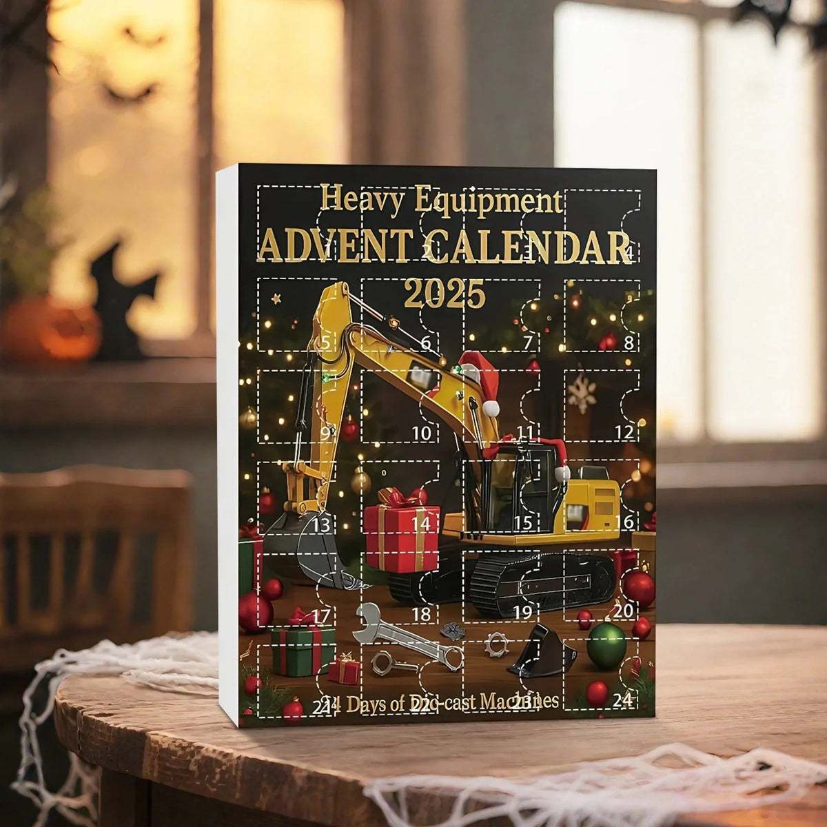 Kids Advent Calendar Construction Vehicles Shatter-Resistant Acrylic