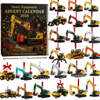 Kids Advent Calendar Construction Vehicles Shatter-Resistant Acrylic