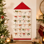 Kids Advent Calendar Fabric 24 Numbered Pockets
