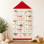 Kids Advent Calendar Fabric 24 Numbered Pockets