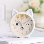Kids Alarm Clock Silent Soft Night Light Rabbit Design