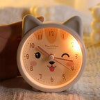 Kids Alarm Clock Silent Soft Night Light Rabbit Design