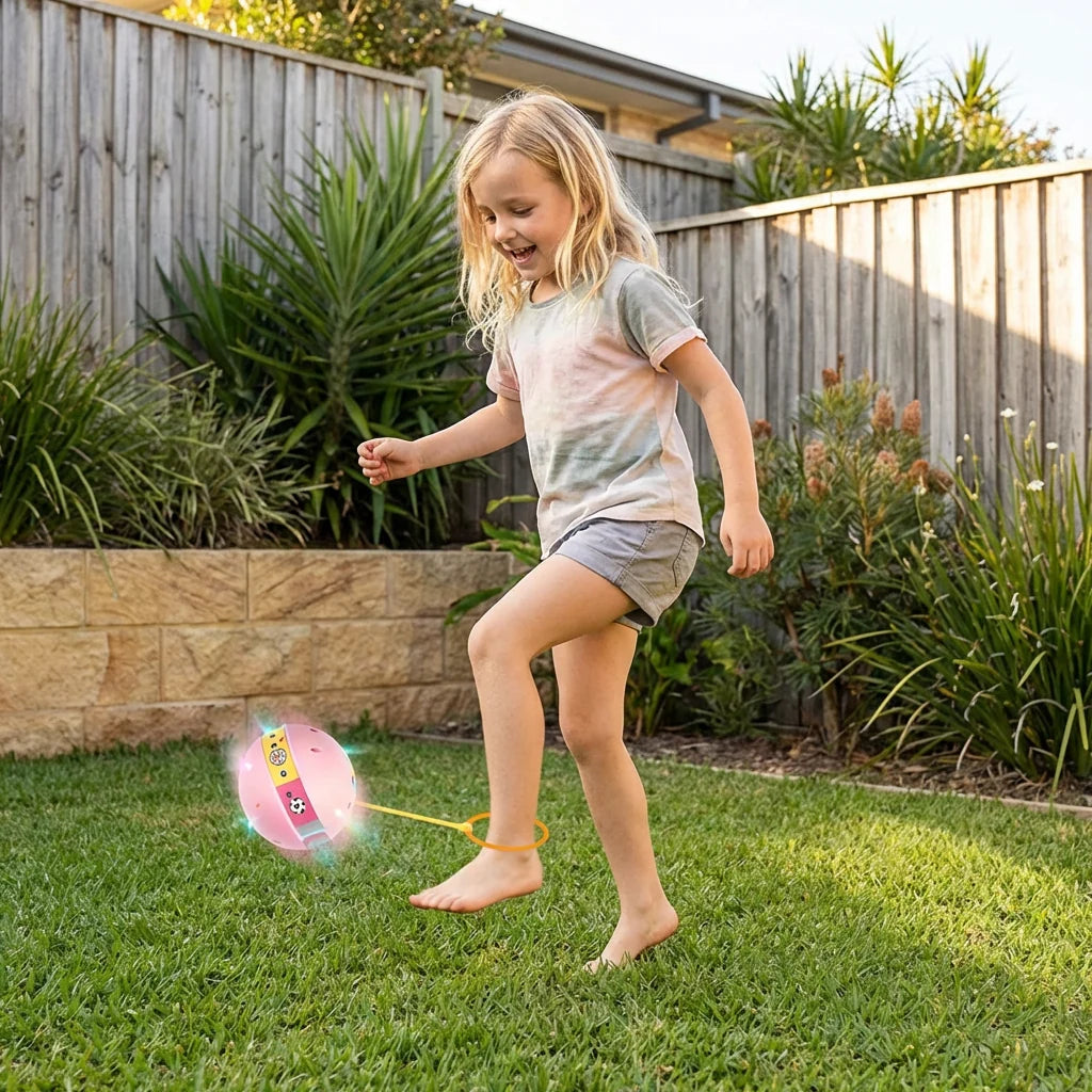 Kids Ankle Bounce Ball Motion-Activated LED Adjustable Loop