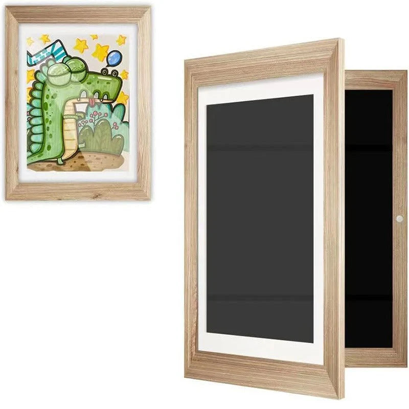 Kids Art Display Frame Magnetic Swap Holds Over 150