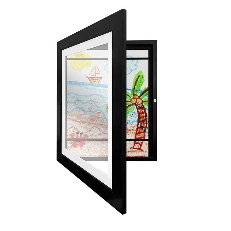 Kids Art Display Frame Magnetic Swap Holds Over 150